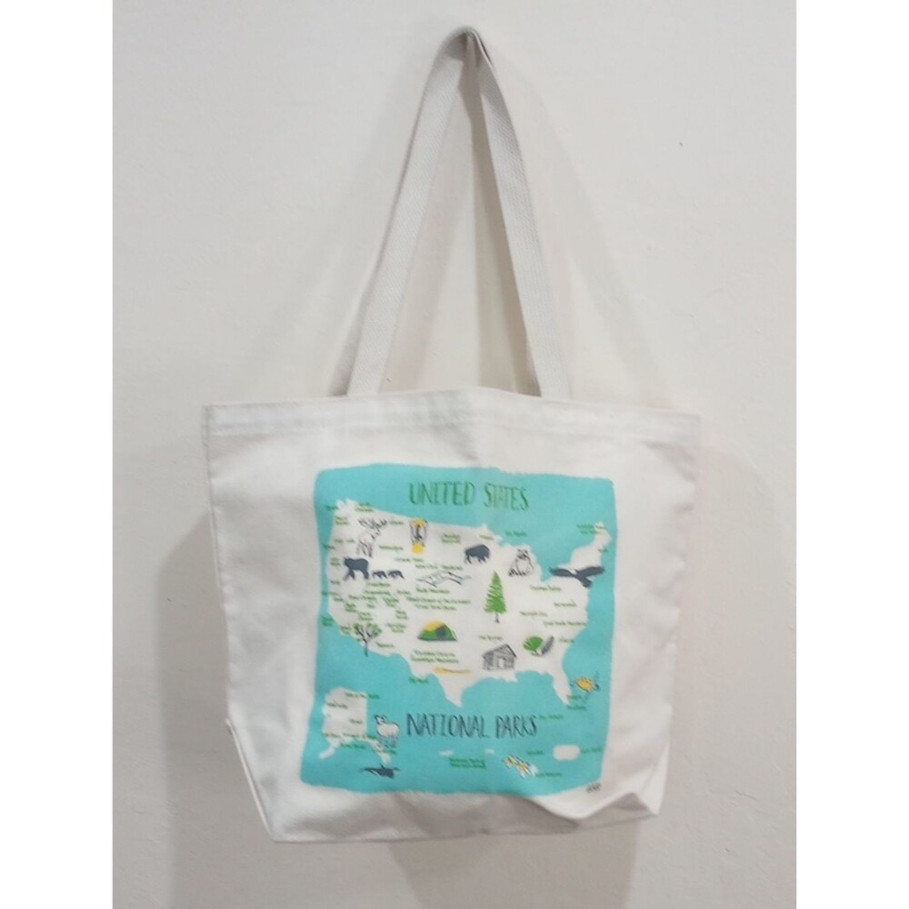 National Parks Canvas Cotton Market Tote Bag Design by Claudia Pearson - New!